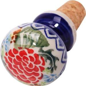   with Red Rose Motif Wine Stopper 