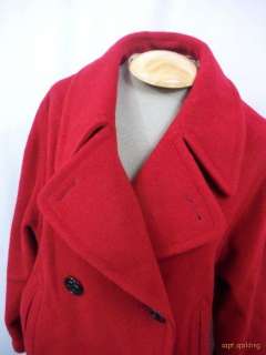 Burberrys London. Burberry. Red Wool Pea Coat.Womens XS.*  