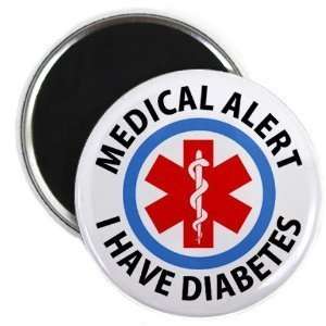  Creative Clam I Have Diabetes Medical Alert 2.25 Fridge 