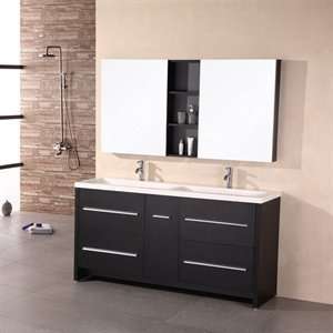  Design Element USA DEC079B Perfecta Double Sink Bathroom 