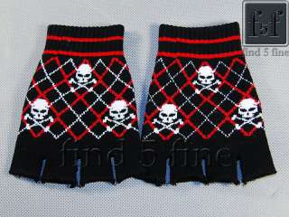 New& Black And Red Skull Fashion Gloves F2048  