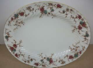 Minton China Oval Serving Platter Ancestral Pattern Made In England 