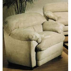  Sofa Chair with Wooden Legs Khaki Microfiber