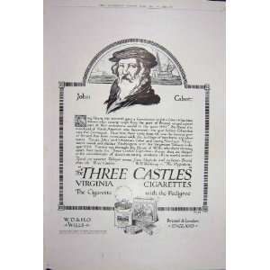   Advertisement 1922 Three Castles Virginia Cigarettes