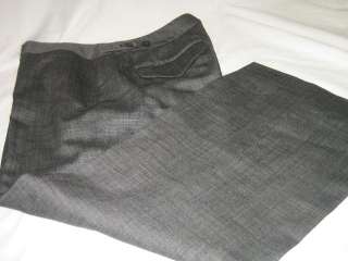 ANN TAYLOR gray plaid wool slacks pants   Women 6  