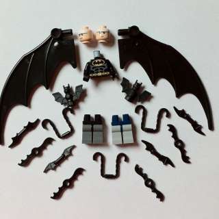 OLD LEGO BATMAN MiniFigure Parts LOT Weapons Blue Legs Head GOLD TORSO 