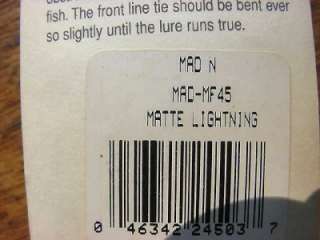   New In The Package Norman Lure Mad N MAD MF45 Lightning Crankbait