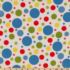   Wide Baby Safari Dots White Fabric By The Yard Arts, Crafts & Sewing