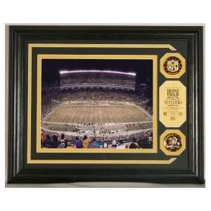  Heinz Field Photomint with 2 24KT Gold Coins Sports 