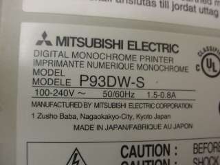 Mitsubishi P93D Digital Monochrome Printer P93DW S  