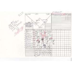  Suzyn Waldman Handwritten/Signed Scorecard Yankees at Rays 