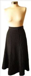 Vintage 60s 70s polka dot PinUp midi skirt high waist XL XXL 14 16 