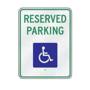   Handicapped Parking Sign, Sign MaterialE.G. Reflective on Aluminum