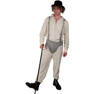   Orange   Brother Droog Deluxe Adult Costume / White   Size Standard
