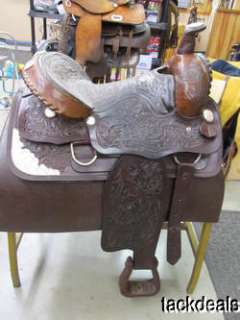 Custom Made Buffalo Silver Show Saddle Older Well Made Model Lightly 