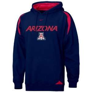  Nike Arizona Wildcats Navy Blue Pass Rush Hoody Sweatshirt 