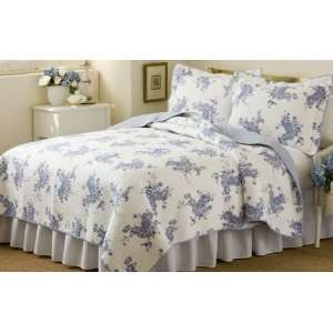  Melissa Blue Full / Queen Quilt with 2 Shams
