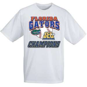 Florida Gators 2005 SEC Baseball Champions White T shirt  