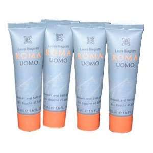 Roma Uomo By Laura Biagiotti For Men. Gel Pack Of 4 X 1.7 Oz (Total Of 