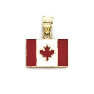  14k Enamel Canada Flag Pendant   JewelryWeb Jewelry