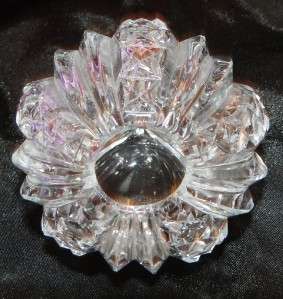 Victorian Czechoslovakia Cut CRYSTAL Carved GLASS Hair Container