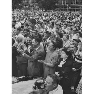  Crowds of People Out to See Dwight D. Eisenhower During 