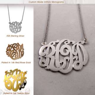 New REAL .925 Sterling Silver Monogram Pendant / Charms  
