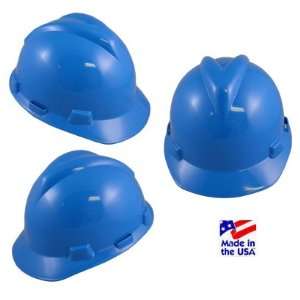  MSA Super V Helmets With Fas Trac Suspension   Blue