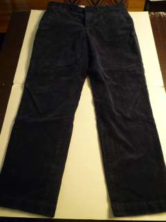 POLO RALPH LAUREN Navy Blue Corduroy Pants, 100% Cotton, 38/34  