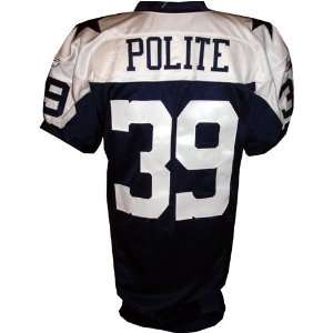  Lousaka Polite #39 Cowboys Game Issued Navy Jersey(Size 50 