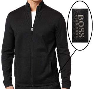 Hugo Boss Black Sweatshirt Long Sleeve Full Zip Reversible Jerseyr in 
