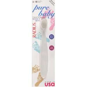  RADIUS Pure Baby Toothbrush, 6  18 months, BPA Free, Ultra 