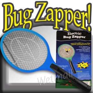 Handheld Electronic Bug Zapper Tennis Racket Insect Fly swatter 