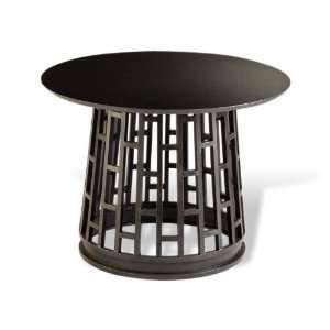   Paulo Raw Steel Modern Entry Pedestal Table Furniture & Decor