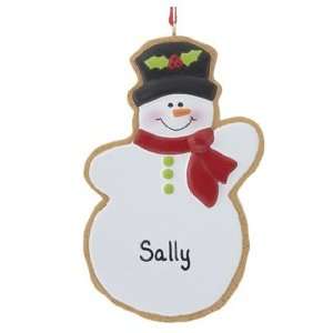 Personalized Snowman Cookie Christmas Ornament 