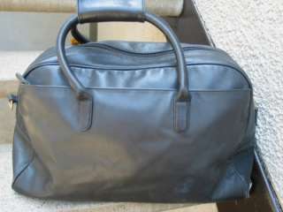 Coach Used Black Leather Carry On Luggage Bag  