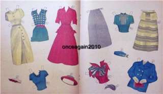 VINTAGE 1940s PROM DATE PAPER DOLLS~12 PAGES CLOTHES~#1 REPRO~FREE 