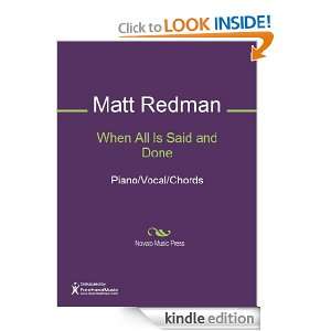   Done Sheet Music (Piano/Vocal/Chords) eBook Matt Redman Kindle Store
