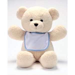    18 Cream Bib Buddies Bear with Blue Trim Bib Toys & Games