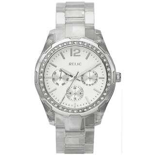 Relic by Fossil Womens Starla Multifunction Clear Resin Watch 