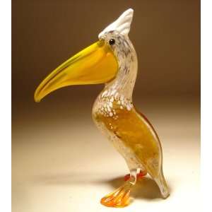 Blown Glass Art Bird Figurine Glass Pelican