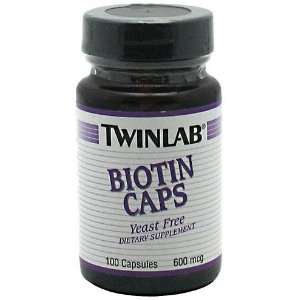  Twin Laboratories Biotin Caps, 100 capsules (Vitamins 