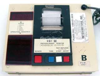 Police Alco Sensor III Intoximeter Breathalyzer With RBT III 
