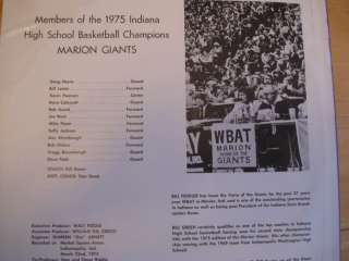 Indiana High School state basketball 1975 championship Game Marion vs 