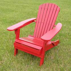 Deluxe Red Adirondack Foldable Chair  