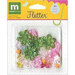 Flutter Assorted Plastic Flowers (Pack of 34)  