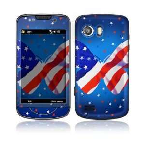 Samsung Omnia Pro (B7610) Decal Skin   Patriotic Butterfly 