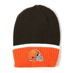 Cleveland Browns 2 Tone Ribbed NFL Beanie 
