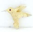 sterling silver gold plated humming bird pin brooch we have