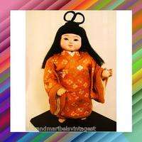 Antique japanese ichimatsu gofun doll horse hair 10h  